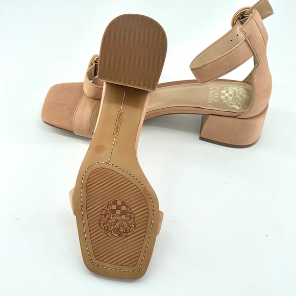 Vince Camuto Sandals Size 8M Pink Ankle Strap Block Heel - Picture 10 of 10